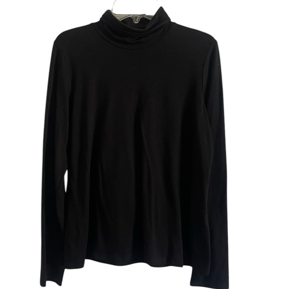 Eileen Fisher Long Sleeve Turtleneck Black Size Small Petite - Picture 1 of 9
